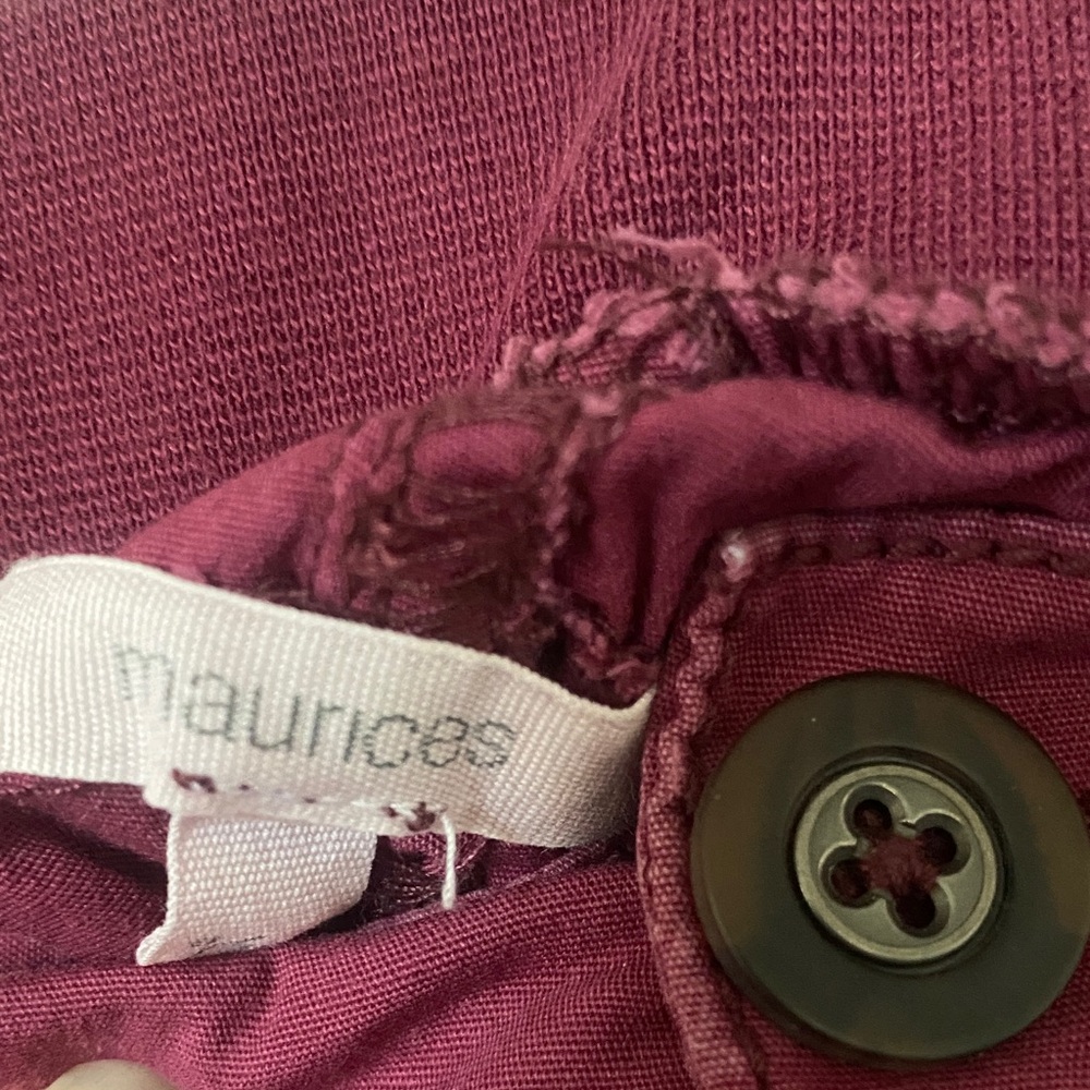 Maurices Burgundy Cargo Shorts - Picture 2 of 5